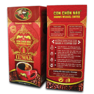 Luwak Brown Weasel Coffee Box 500g